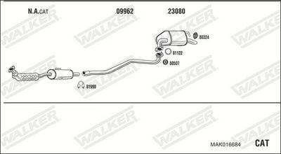 Изпускателна система WALKER MAK016684
