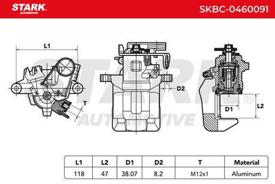 спирачен апарат STARK SKBC-0460091