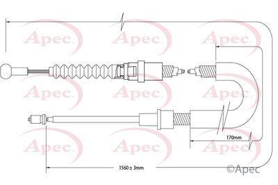 Cable Pull, parking brake APEC CAB1534