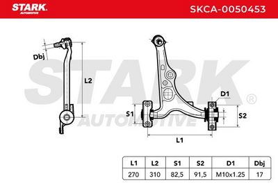 носач, окачване на колелата STARK SKCA-0050453