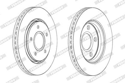 BREMSSCHEIBE FERODO DDF1807C 1