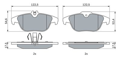 Brake Pad Set, disc brake 0 986 494 162