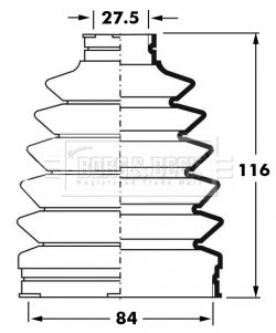 Bellow, drive shaft Borg & Beck BCB6017