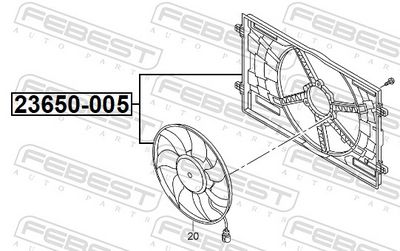 VENTILATOR RADIATOR FEBEST 23650005 1