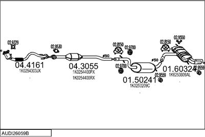 SISTEM DE ESAPAMENT MTS AUDI26059B018068
