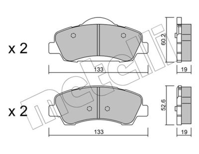 Brake Pad Set, disc brake 22-0982-0