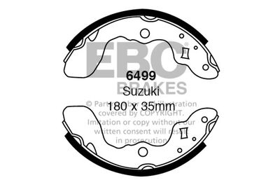 Комплект тормозных колодок EBC Brakes 6499 для SUZUKI SUPER CARRY