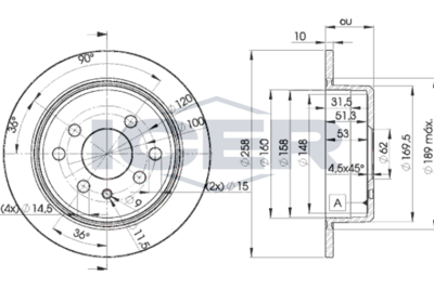 спирачен диск ICER 78BD9581-2