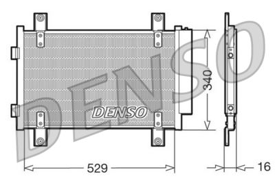 Конденсатор, кондиционер DENSO DCN09049 для PEUGEOT BOXER