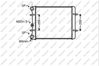 Радиатор, охлаждение двигателя PRASCO SK020R003 для VW BORA