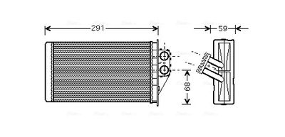 SCHIMBATOR CALDURA INCALZIRE HABITACLU AVA QUALITY COOLING PEA6228