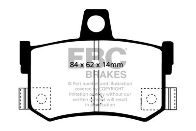 EBC Brakes DP2662/2 Тормозные колодки и сигнализаторы  для MG  (Мджи Мджи)