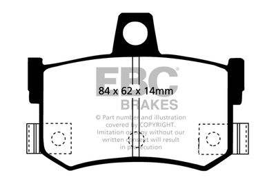 Комплект тормозных колодок, дисковый тормоз EBC Brakes DP2662/2 для ROVER 800