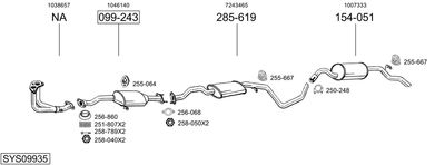 Изпускателна система BOSAL SYS09935