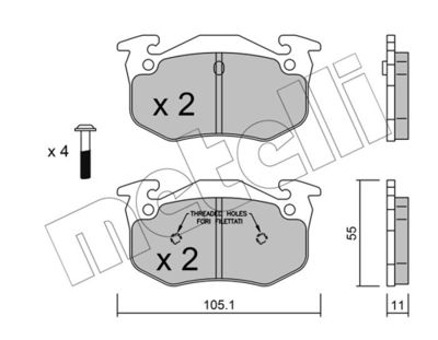 Brake Pad Set, disc brake 22-0038-1