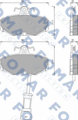 Комплект тормозных колодок, дисковый тормоз FOMAR Friction FO 468581 для FORD SCORPIO