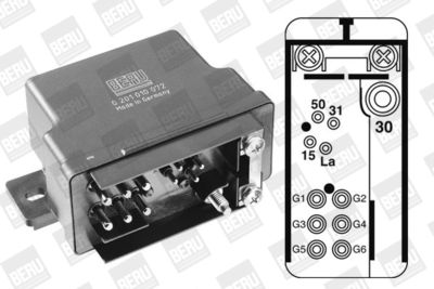 RELAIS GLüHANLAGE BorgWarner (BERU) GR072 2