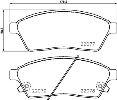 BREMSBELAGSATZ SCHEIBENBREMSE BREMBO P09009 1