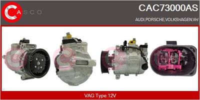 Компрессор, кондиционер CASCO CAC73000AS для VW TOUAREG