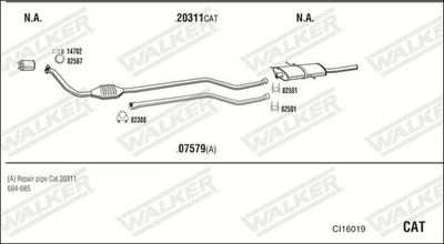 Изпускателна система WALKER CI16019