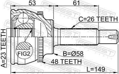 Joint Kit, drive shaft 0110-054A48