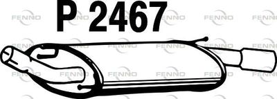 Глушитель выхлопных газов конечный FENNO P2467 для FORD PUMA