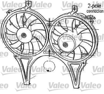 Вентилятор, охлаждение двигателя VALEO 696050 для MERCEDES-BENZ E-CLASS