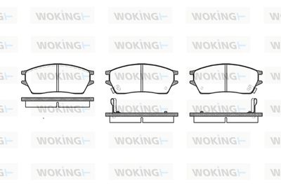 Комплект тормозных колодок, дисковый тормоз WOKING P3433.02 для HONDA PRELUDE