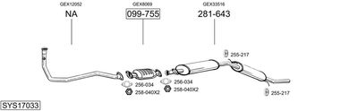 Изпускателна система BOSAL SYS17033