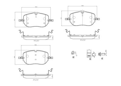 Brake Pad Set, disc brake P 50 173