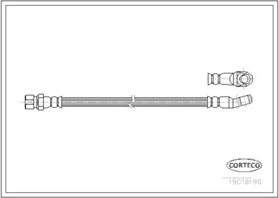 Тормозной шланг CORTECO 19018198 для FIAT FIORINO