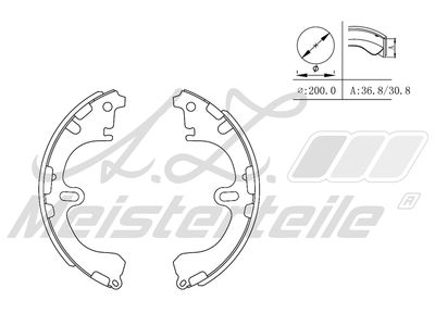 комплект спирачна челюст A.Z. Meisterteile AZMT-44-026-1391