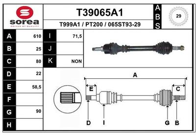 ANTRIEBSWELLE EAI T39065A1