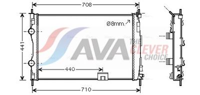 Radiateur, refroidissement du moteur AVA Clever Choice