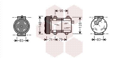 VAN WEZEL Compressor, airconditioning (1800K279)