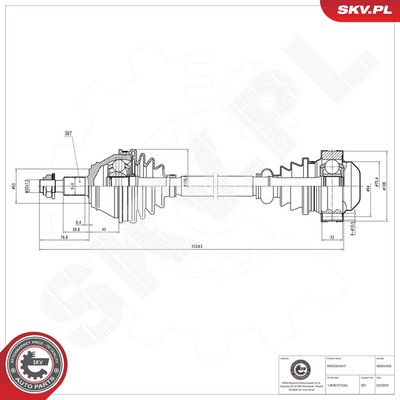 Hnací hřídel ESEN SKV 40SKV435