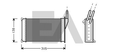 Теплообменник, отопление салона EACLIMA 45C22002 для FORD GRANADA