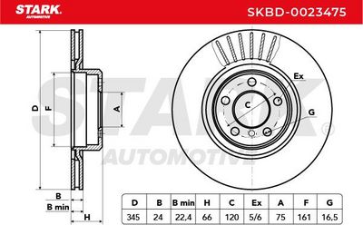 спирачен диск STARK SKBD-0023475