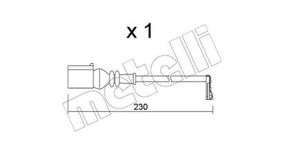 Сигнализатор, износ тормозных колодок METELLI SU.364 для VW GRAND