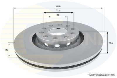Brzdový kotouč COMLINE ADC1431V