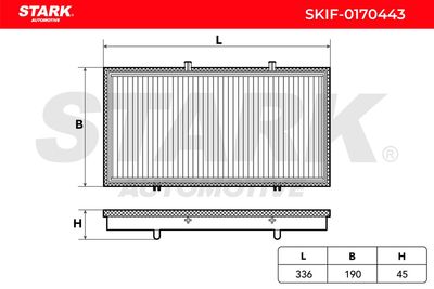 Филтър купе (поленов филтър) STARK SKIF-0170443