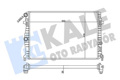 Радиатор, охлаждение двигателя KALE OTO RADYATÖR 358940 для VW T-CROSS