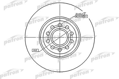 Тормозной диск PATRON PBD4262 для SEAT EXEO