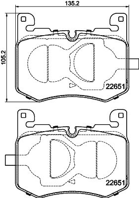 Комплект тормозных колодок, дисковый тормоз HELLA 8DB 355 040-641 для JAGUAR F-PACE