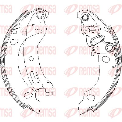 REMSA 4138.01 Ремкомплект барабанных колодок  для FIAT PANDA (169_) 1.2 (169AXF2A, 169AXF1A)