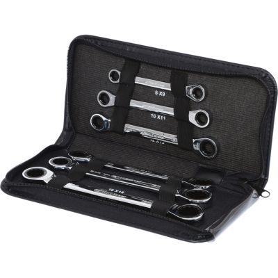 KS TOOLS Terkšlinių dvipusių žiedinių veržliarakčių rinkinys