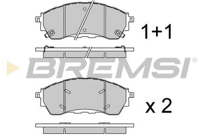 Brake pad set, disc brake