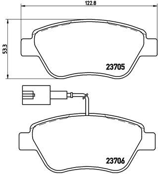 Комплект тормозных колодок, дисковый тормоз P 23 141