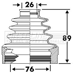 Bellow, drive shaft FIRST LINE FCB6112