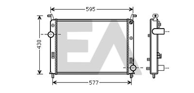 Радиатор, охлаждение двигателя EACLIMA 31R25135 для FIAT STRADA